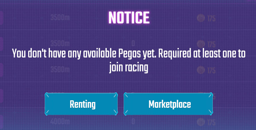「Pega」をレンタルしてレースに参加することも可能