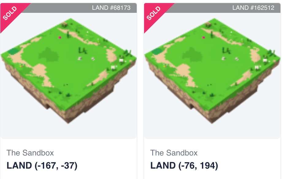 Sandboxの土地は人気すぎてすぐ売り切れます