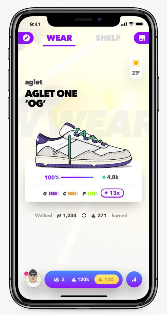 第３位：Aglet【歩いて稼げるおすすめアプリ】