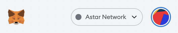 Astar Networkチェーンを選択して接続する